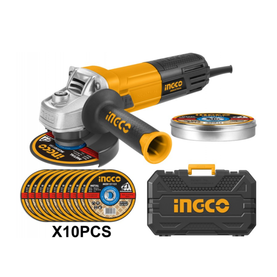 AG8508-1  Smerigliatrice angolare 115MM 950W con 10 dischi INGCO