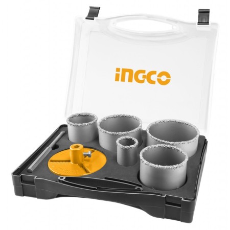 AKCH 0071 Set di 5 seghe a tazza in valigetta INGCO