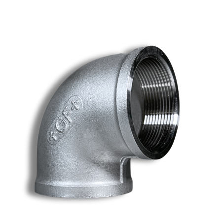 Gomito Inox 90° F/F Filettato – Raccordo a Curva per Impianti Idraulici e Industriali
