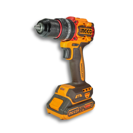 Trapano avvitatore con percussione a batteria INGCO 20V Brushless CIDLI20668E con valigetta e 2 batterie 2Ah