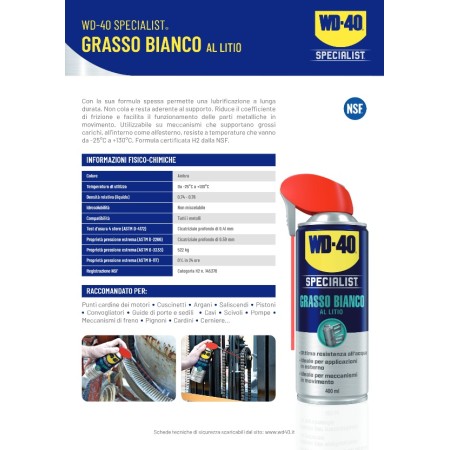 WD 40 Grasso Bianco al litio da 400 ml