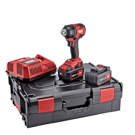Flex IW 1/2 "18V – Avvitatore a impulsi 18V con valigetta, 2 batterie e caricabatterie